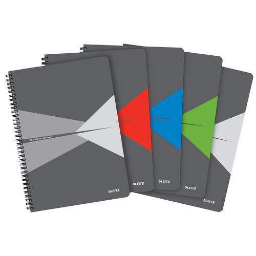 Notesbog Office PP A4 ternet mixpakke - Leitz