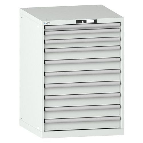 Værktøjsskab 36x36E, 717x725x1000 mm, 10 skuffer - Lista