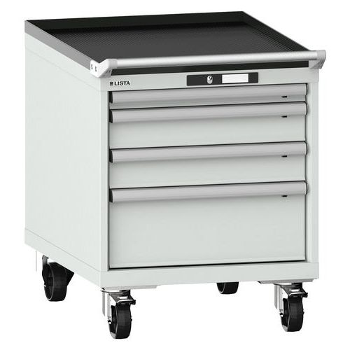 Mobil værktøjsskuffe 27x36E, 564 x 725 x 723 mm, 4 skuffer - Lista