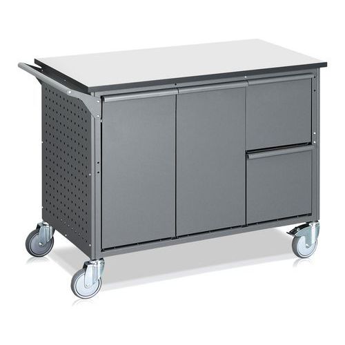 Komplet affaldssorteringsvogn, 8 beholdere, 280 liter - WFI