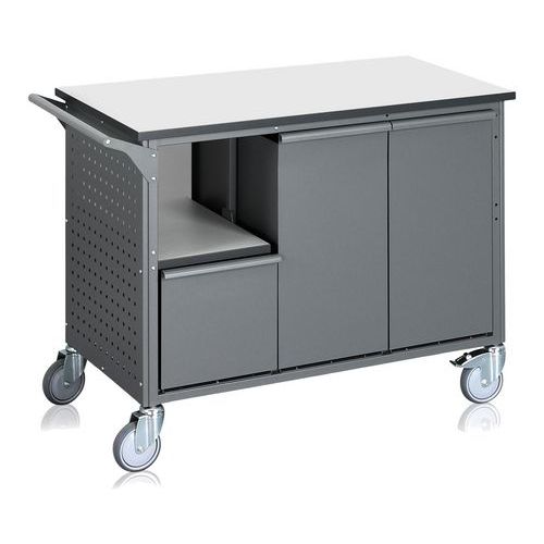 Komplet affaldssorteringsvogn, 6 beholdere, 240 liter - WFI