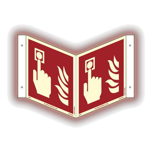 Supernova+ Brandalarmknap, plogskilt - Systemtext