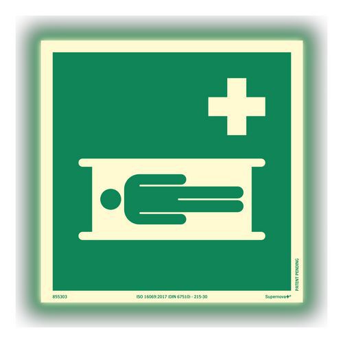 Skilt Supernova+ Sygebåre - Systemtext