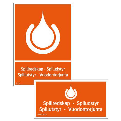 Selvklæbende dekal Spildutstyr - Ikasorb