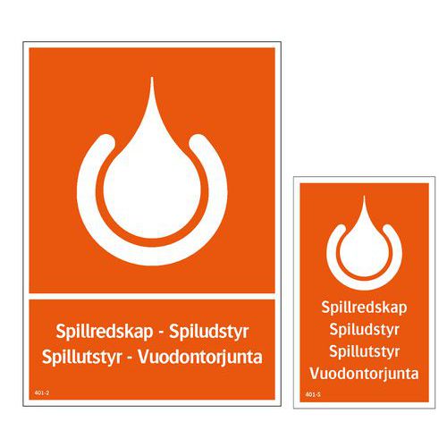 Skilt Spildutstyr - Ikasorb
