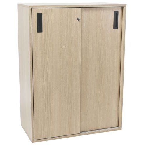 Misao skab med skydedøre, højde 110 cm  - Manutan Expert