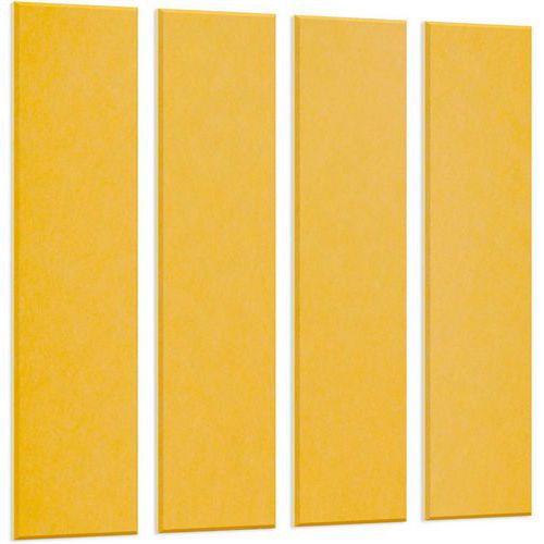 Sæt med 4 vægpaneler i akustisk PET-filt gul - Smit Visual