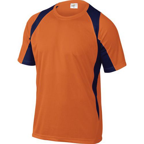T-shirt Bali tofarvet orange/blå