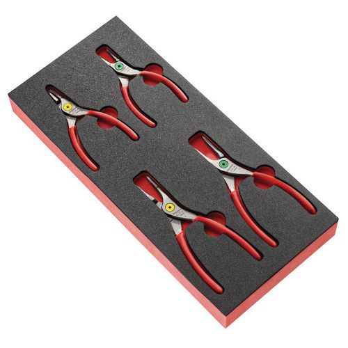 Modul skumindsats 4 tænger til Circlips® Modul skumindsats 4 tænger til Circlips®