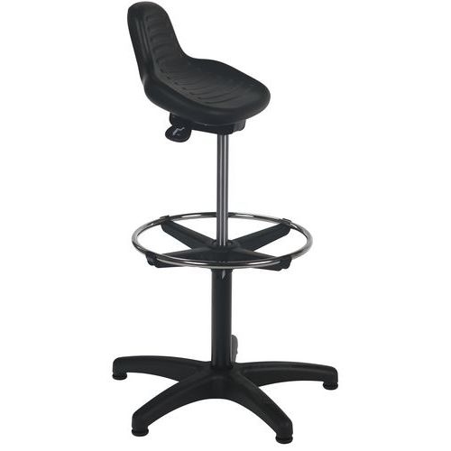 Arbejdsstol Sidde/Stå, med fodring - Manutan Expert Arbejdsstol Sidde/Stå, med fodring - Manutan Expert