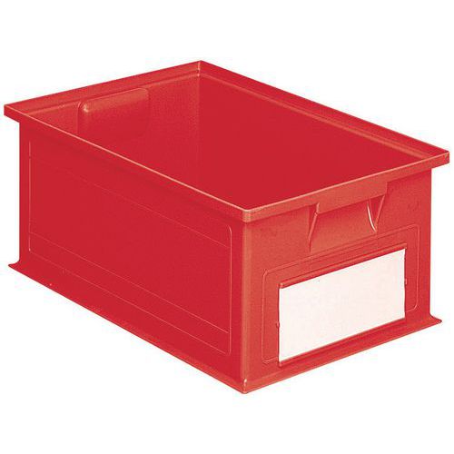 Stabelbar kasse – rød – længde 200 til 630 mm – 3,6 til 85 l
