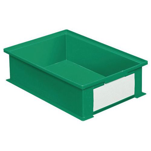 Stabelbar kasse – grøn – længde 200 til 630 mm – 3,6 til 85 l