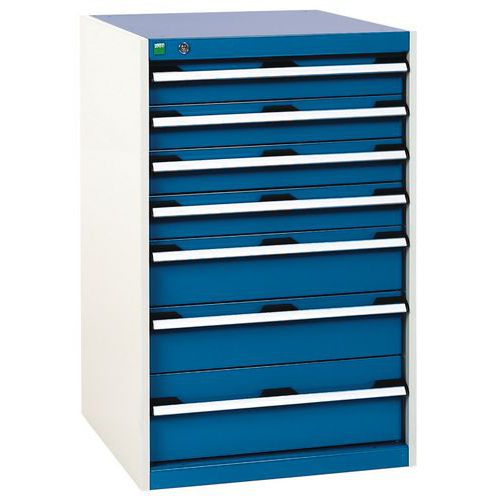 Cubio-skab med perforeret låge 650x650x1600 mm – Bott
