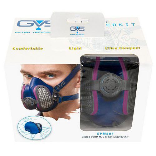 Elipse maske startsæt med pose og filter P3 - GVS Elipse maske startsæt med pose og filter P3 - GVS