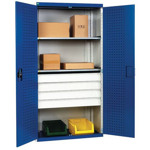 Kombineret kraftigt Cubio-skab 1050x650x2000 mm – Bott