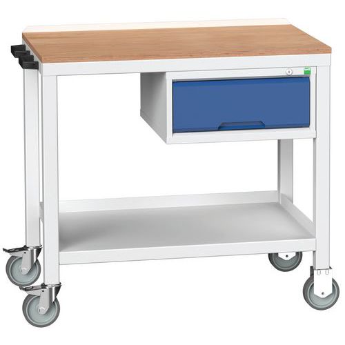 Arbejdsbord Verso rullende 1000x600x930mm multipanel - Bott