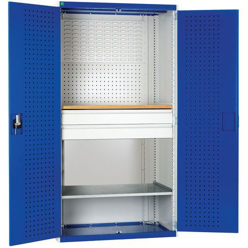 Skab Cubio med perforerede døre 1050x650x2000mm - Bott