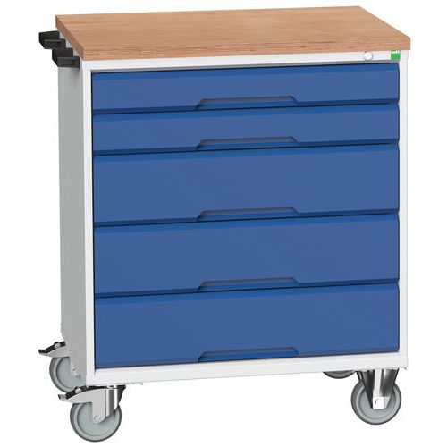 Værkstedsvogn Verso multipanel med skuffer 800x550x980mm - Bott