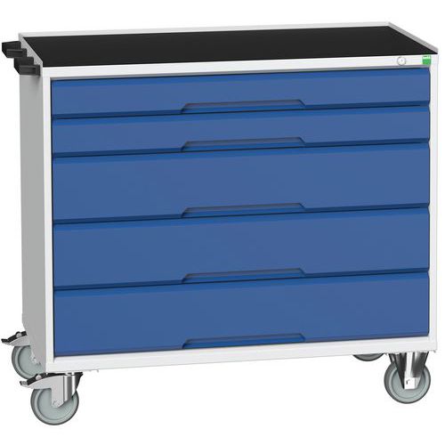 Værkstedsvogn Verso skiva med 3 kanter och skuffer 1050x550x965mm - Bott