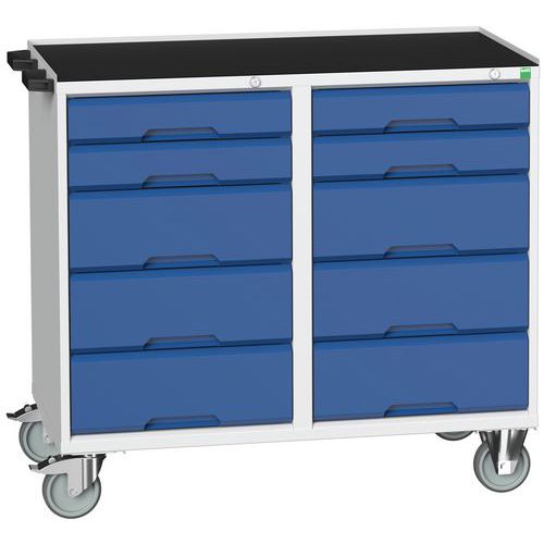 Værkstedsvogn Verso 1050x550x965mm med 3 kanter - Bott