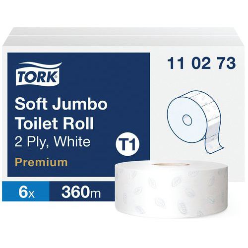 Mini og Maxi Jumbo Tork Premium toiletpapir