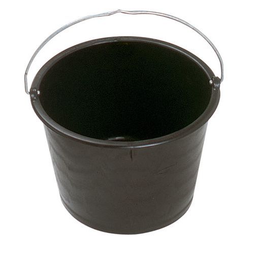 Spand 20 liter i sort polyethylen, med håndtag - Mondelin