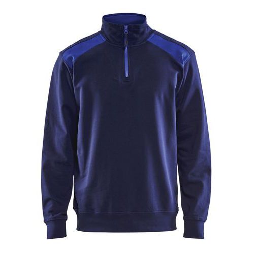 Sweatshirt half zip Marineblå/Koboltblå