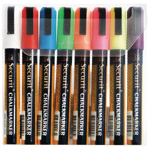 Kridtpenne til skrivetavle 8 farver