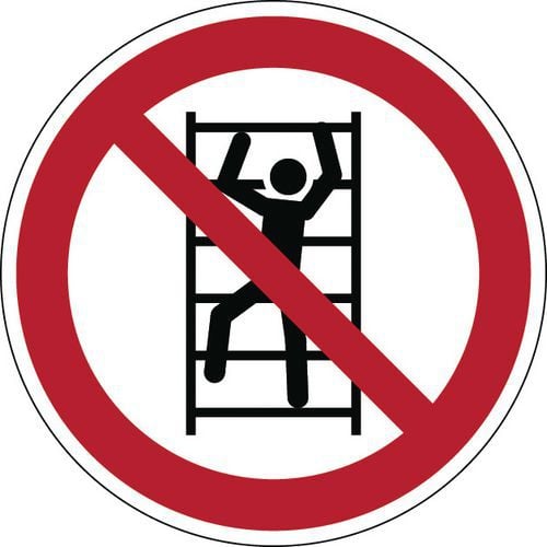 Forbudsskilt - ingen klatring - stift