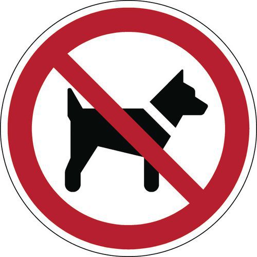 Forbudsskilt - hunde forbudt - stift