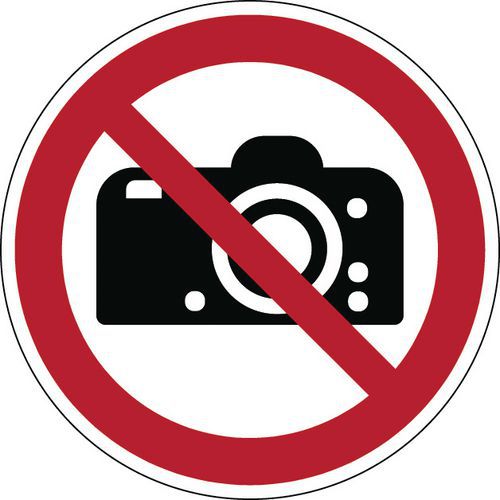 Forbudsskilt - ingen fotografering - stift