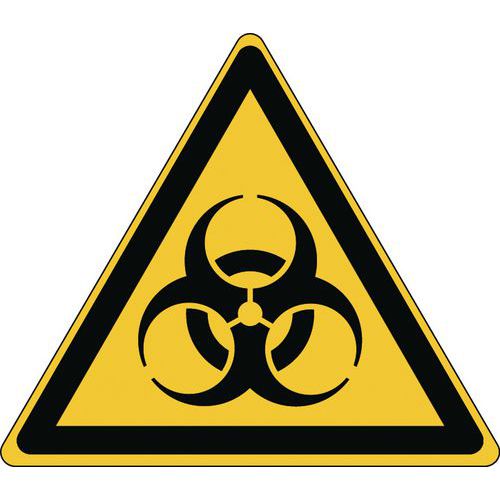 Advarselsskilt - biologisk fare - stift