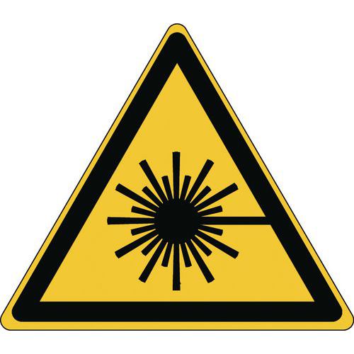 Advarselsskilt - laserstråling - stiv