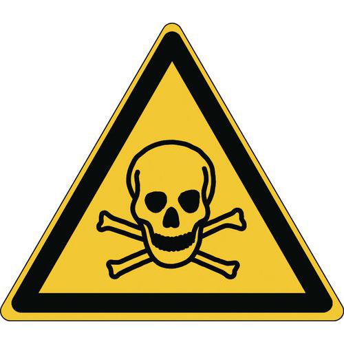 Advarselsskilt - giftigt materiale - stift