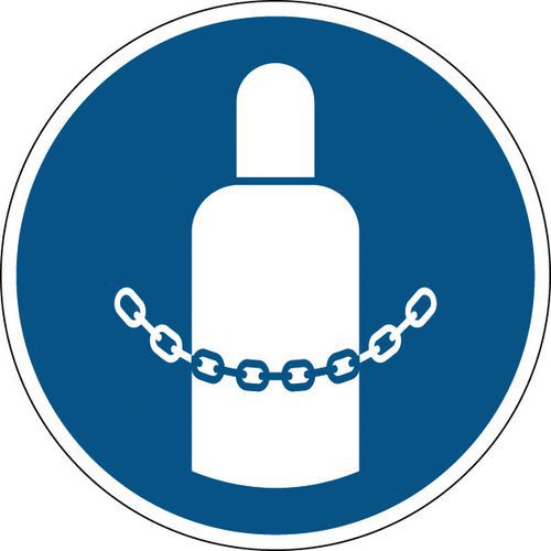 Obligatorisk skilt - beskyt gasflasker - stiv