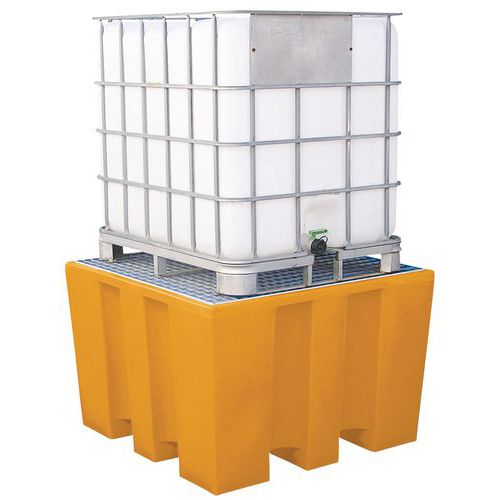 Spildbeskyttelsespaller til IBC-container, med gitter - Manutan Expert
