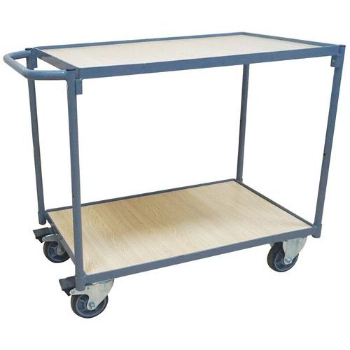 Vogn 2 hylder 250 kg Manutan