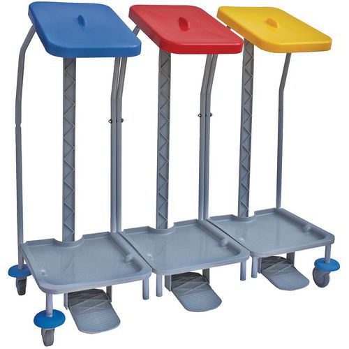 Linnedvogn til linnedpose - 3 enheder - 3 x 70 l - Manutan