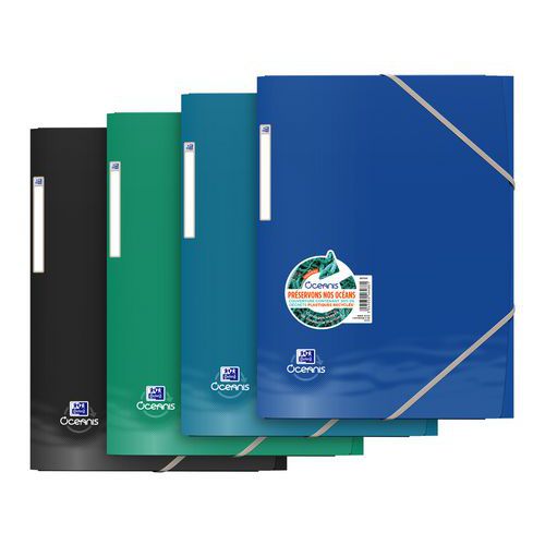 Elastikmappe Oxford Oceanis A4 blandede farver - Oxford
