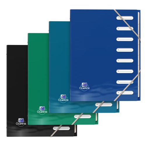 Sorteringsmappe Oxford Oceanis A4 8p pp uigennemsigtige blandede farver - Oxford Sorteringsmappe Oxford Oceanis A4 8p pp uigennemsigtige blandede farver - Oxford