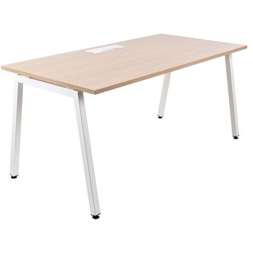 Misao lige skrivebord 160 cm, A-formede ben - Manutan Expert