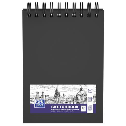 Skitseblok Oxford Art integral 100s 100g sort - Oxford Skitseblok Oxford Art integral 100s 100g sort - Oxford