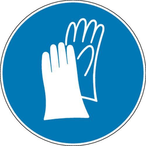 Obligatorisk tegn - brug beskyttelseshandsker - stift