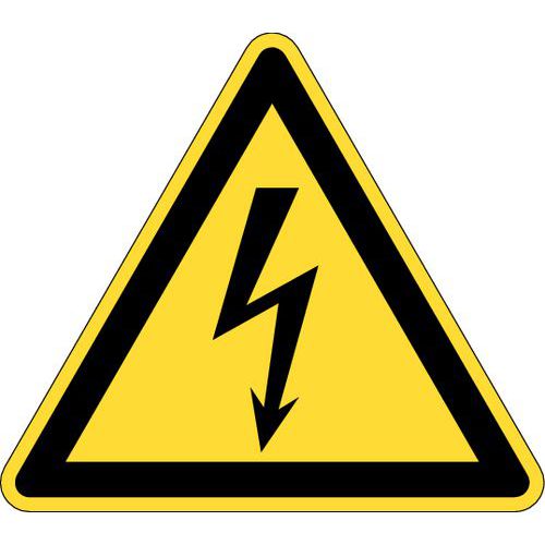 Advarselsskilt - Farlig elektrisk spænding - Hårdt