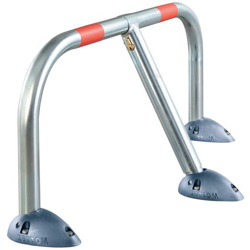 Nedfældelig parkeringsbom med bundplader - Mottez