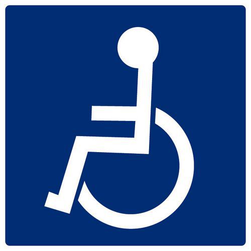 Selvklæbende skilt 20 x 20 cm – handicappede