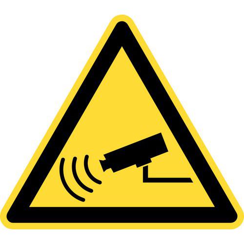 Advarselsskilt - CCTV-overvågning - Hårdt