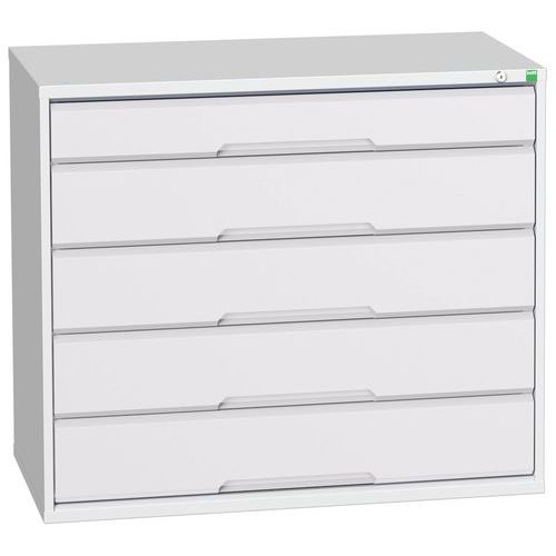 Skab med skuffer Verso – 900 mm – 5 skuffer – Bott