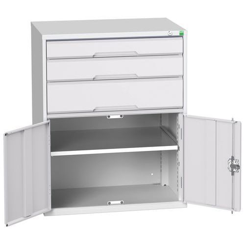 Skab med skuffer Verso – 1000 mm – 3 skuffer – Bott