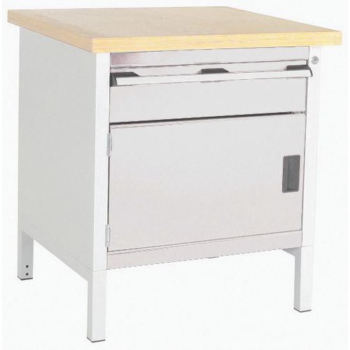Cubio arbejdsbord i bøgetræ – 1 dør – 1 skuffe – L750 mm – Bott